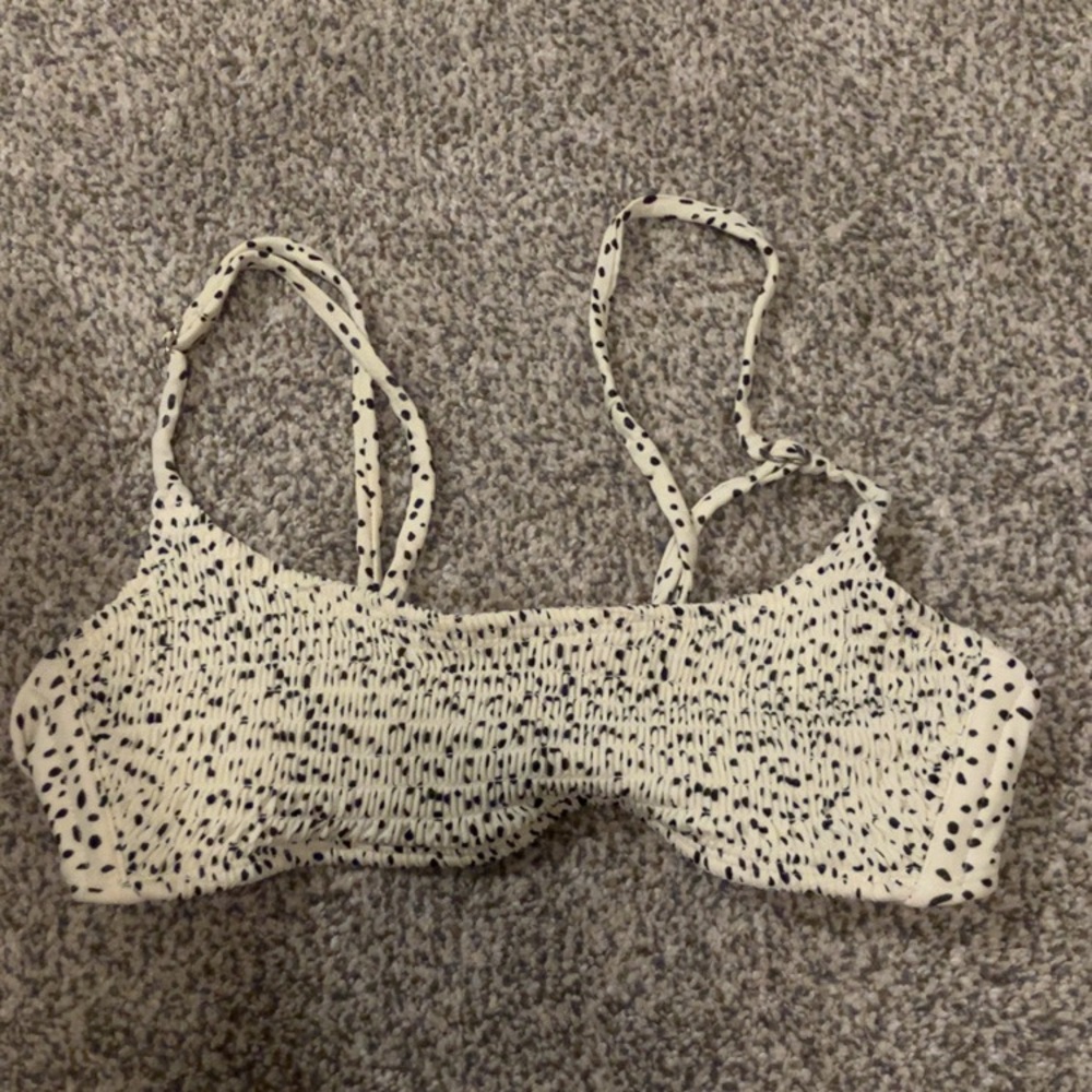 Xhilaration Cream and Black Patterned Bralette